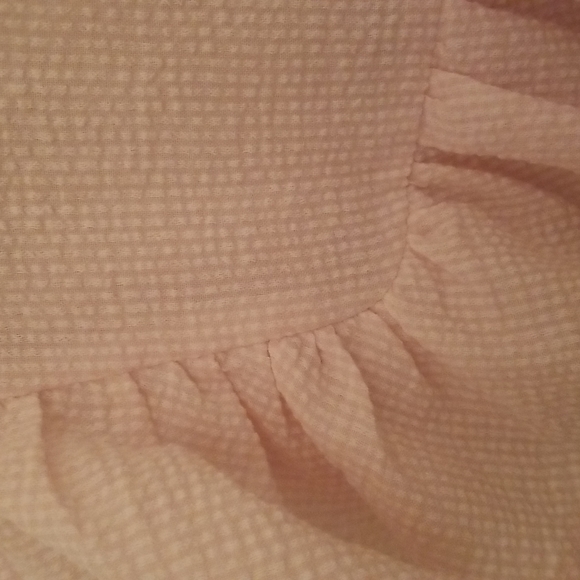 Soft Pink Gingham Ruffle Blouse H&M - Picture 2 of 5